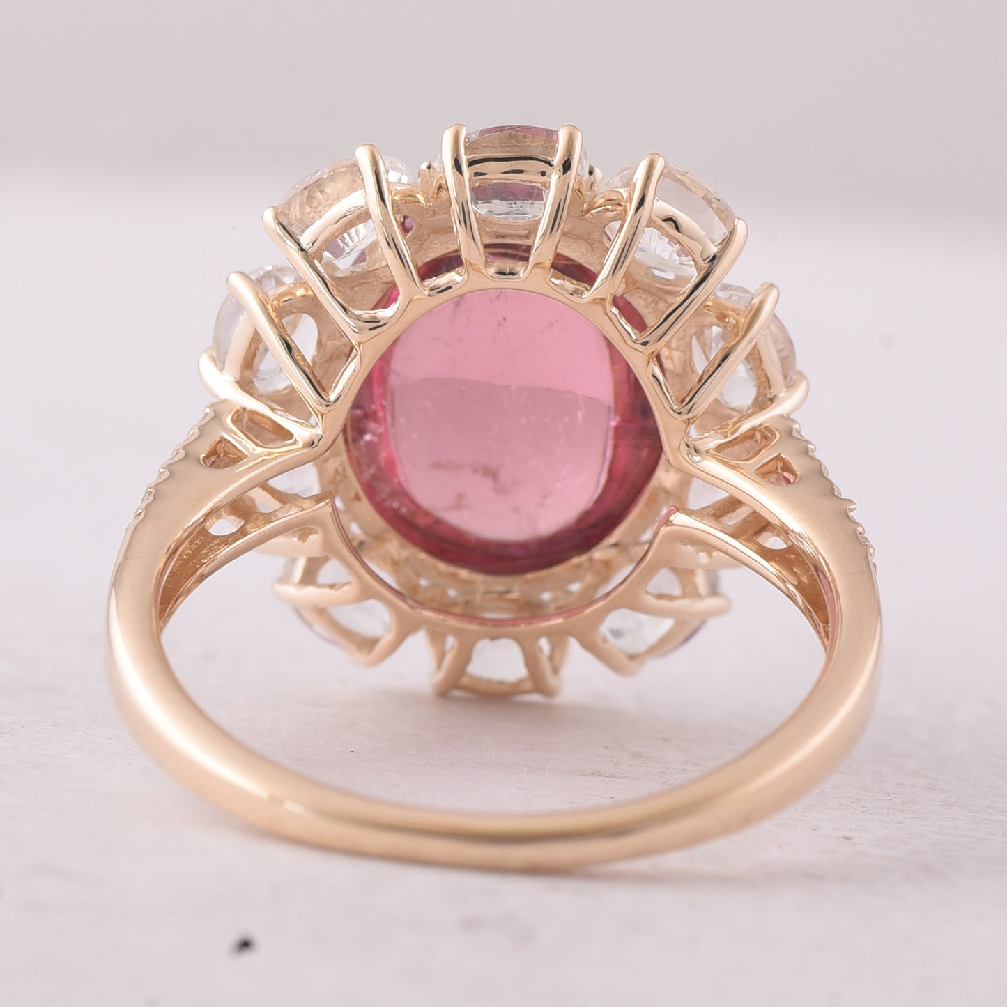 8.10 Ct Oval Tourmaline 9K Gold Ring