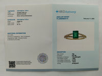 1.20 Ct Octagon Step Cut Natural Emerald 14K Gold Ring