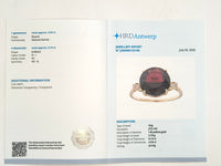 4.68 Ct Round Natural Garnet 14K Gold Ring