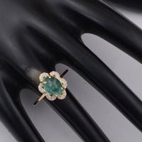 2.39 Ct Oval Emerald 9K Gold Ring