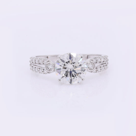 2.43 Carats Lab Grown Diamond 14K Gold Ring