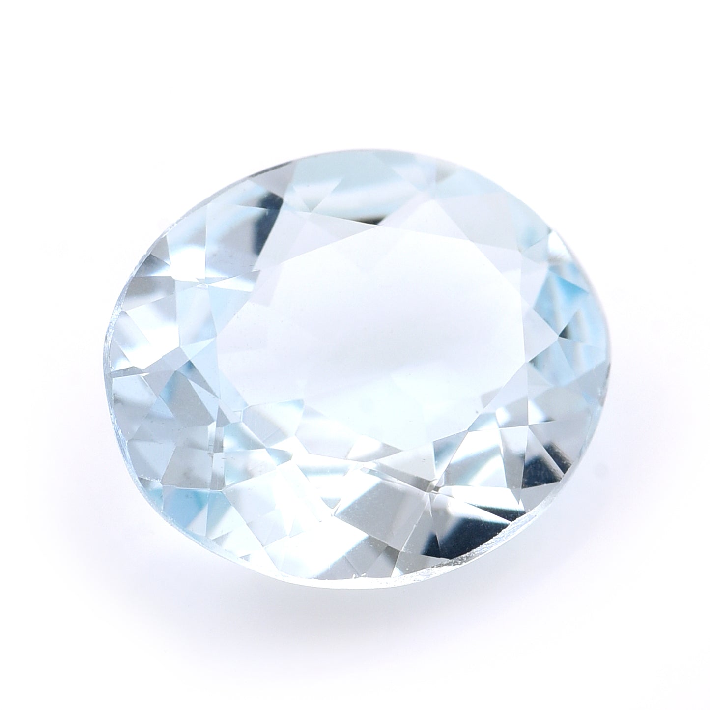 3.25 Natural Beryl Aquamarine Oval Mixed Cut Gemstone