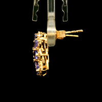 1.87 Ct Pear Tanzanite 14K Gold Earrings