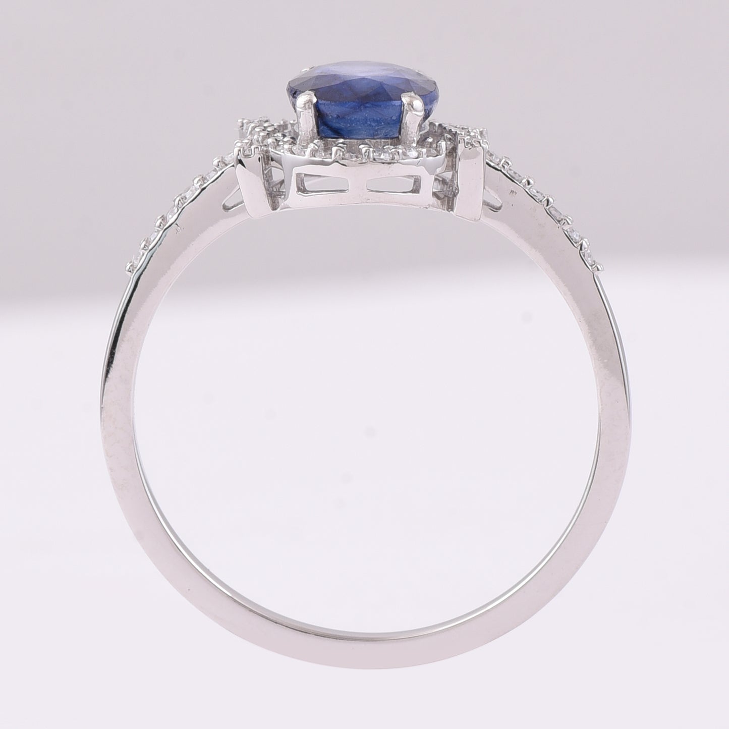 1.62 Ct Oval Mixed Cut Natural Sapphire 950 Platinum Ring