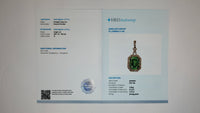 4.89 Ct Octagon Step Cut Natural Peridot 14K Gold Pendant