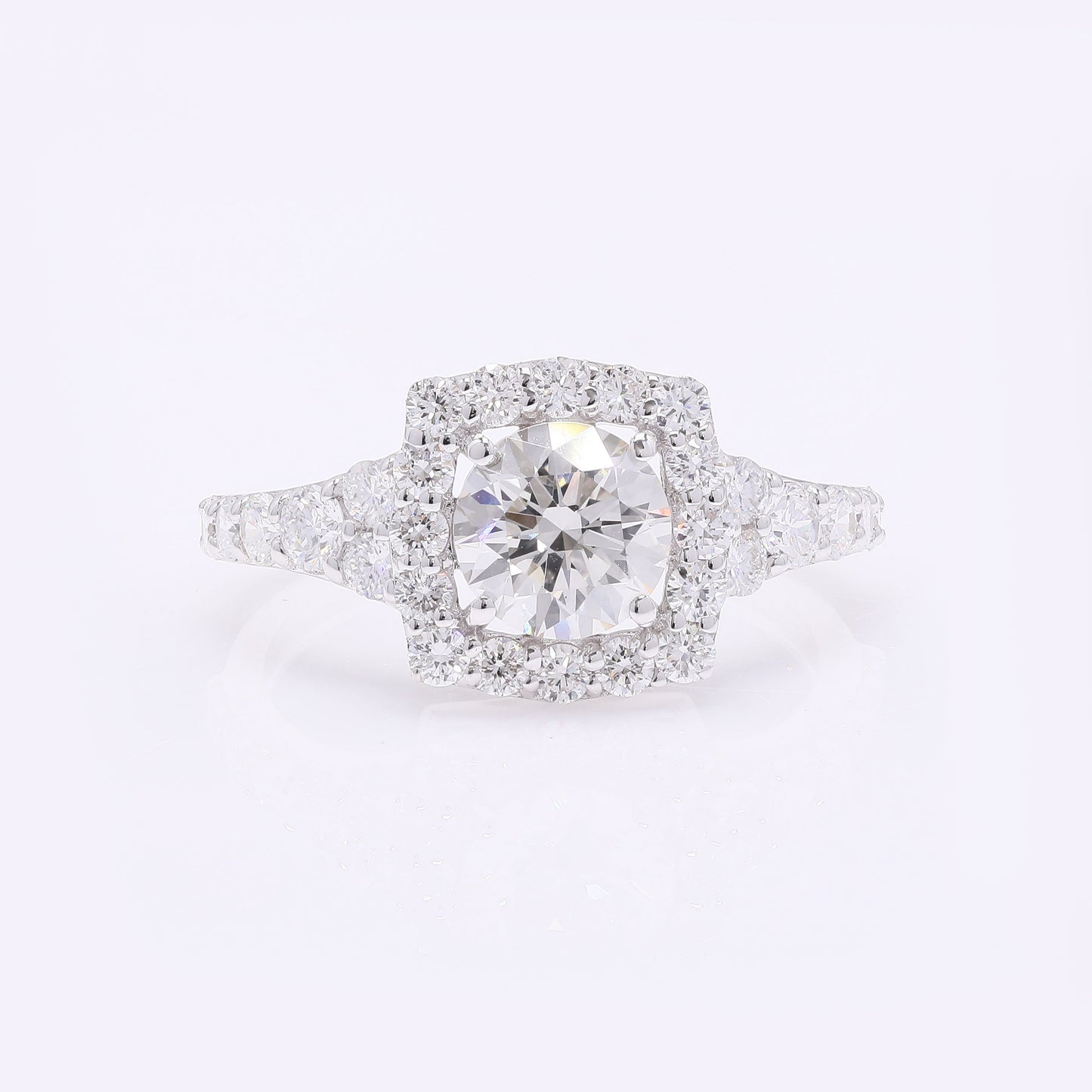 2.10 Carats Lab Grown Diamond 14K Gold Ring