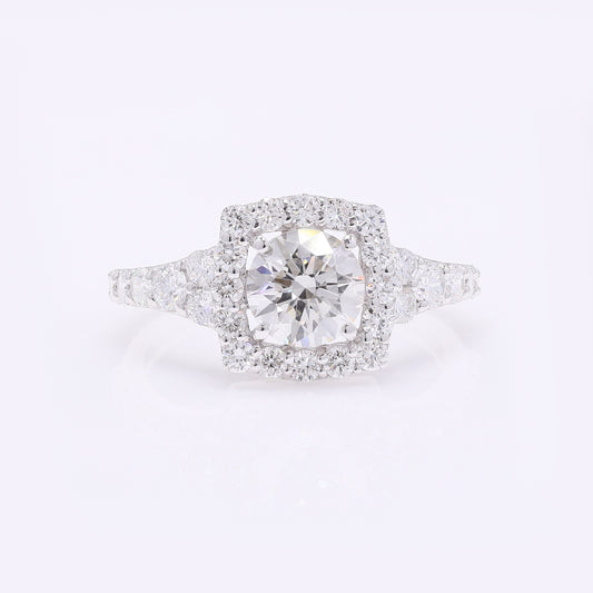 2.10 Carats Lab Grown Diamond 14K Gold Ring