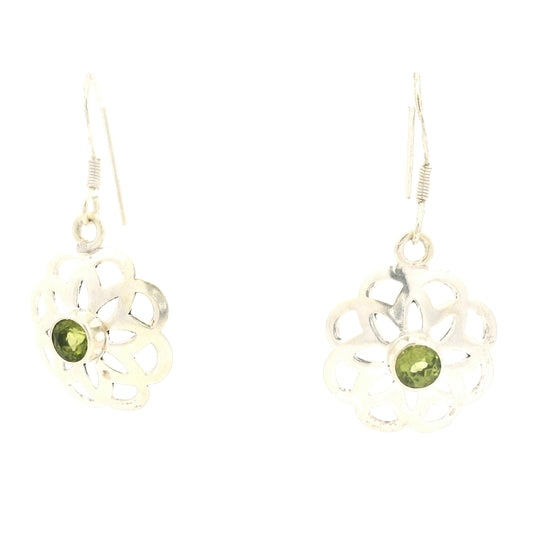 2.84 Ct Peridot 925 Sterling Silver Earrings