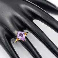 3.35 Ct Kite Amethyst 925 Sterling Silver Ring
