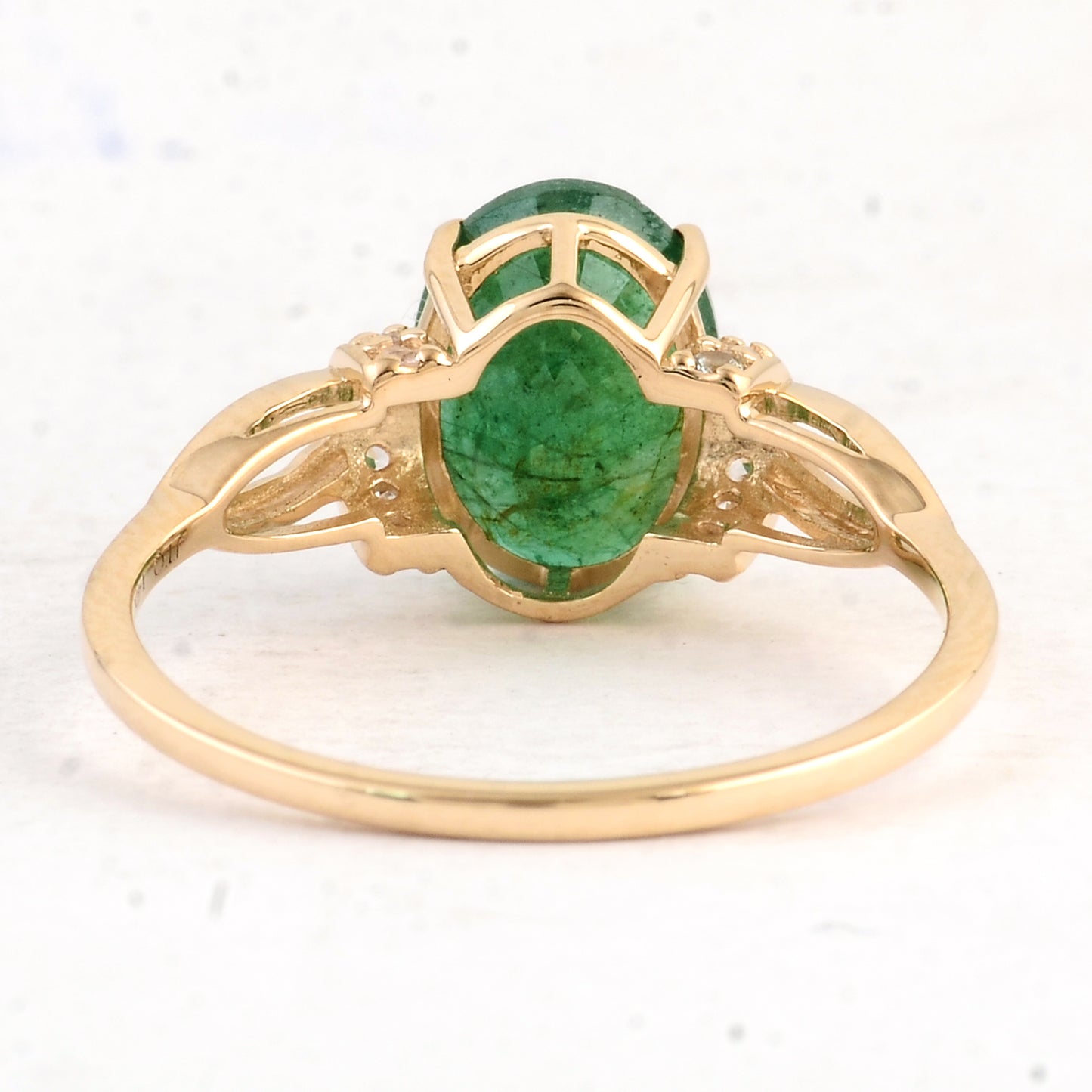 2.18 Ct Oval Emerald 14K Gold Ring