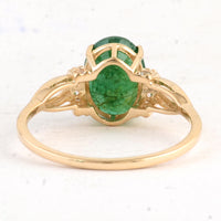 2.18 Ct Oval Emerald 14K Gold Ring