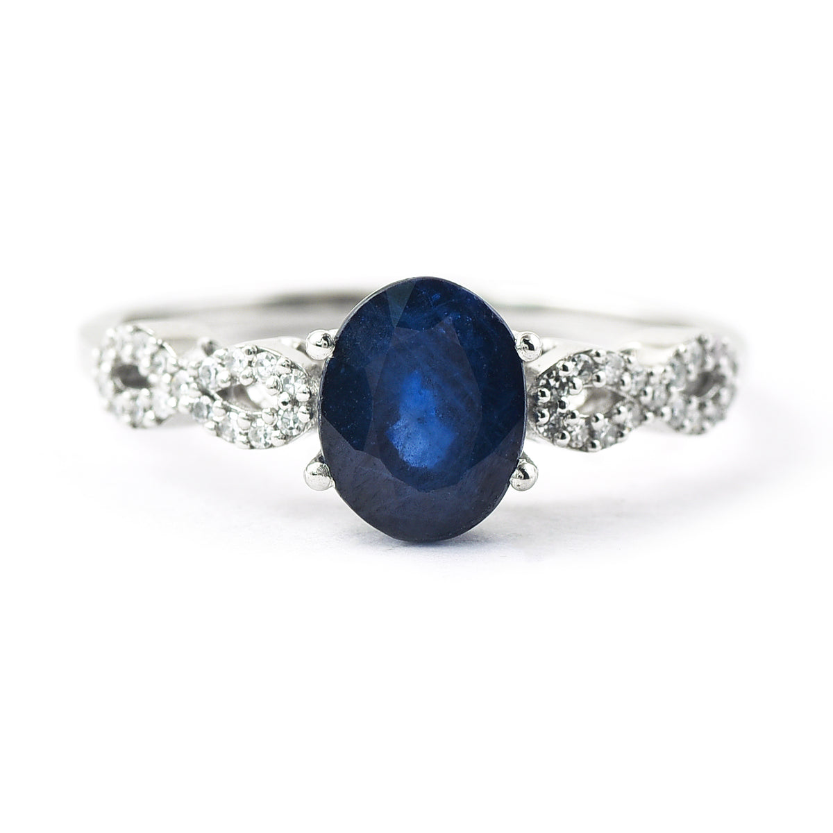 1.96 Ct Oval Mixed Cut Natural Sapphire 950 Platinum Ring