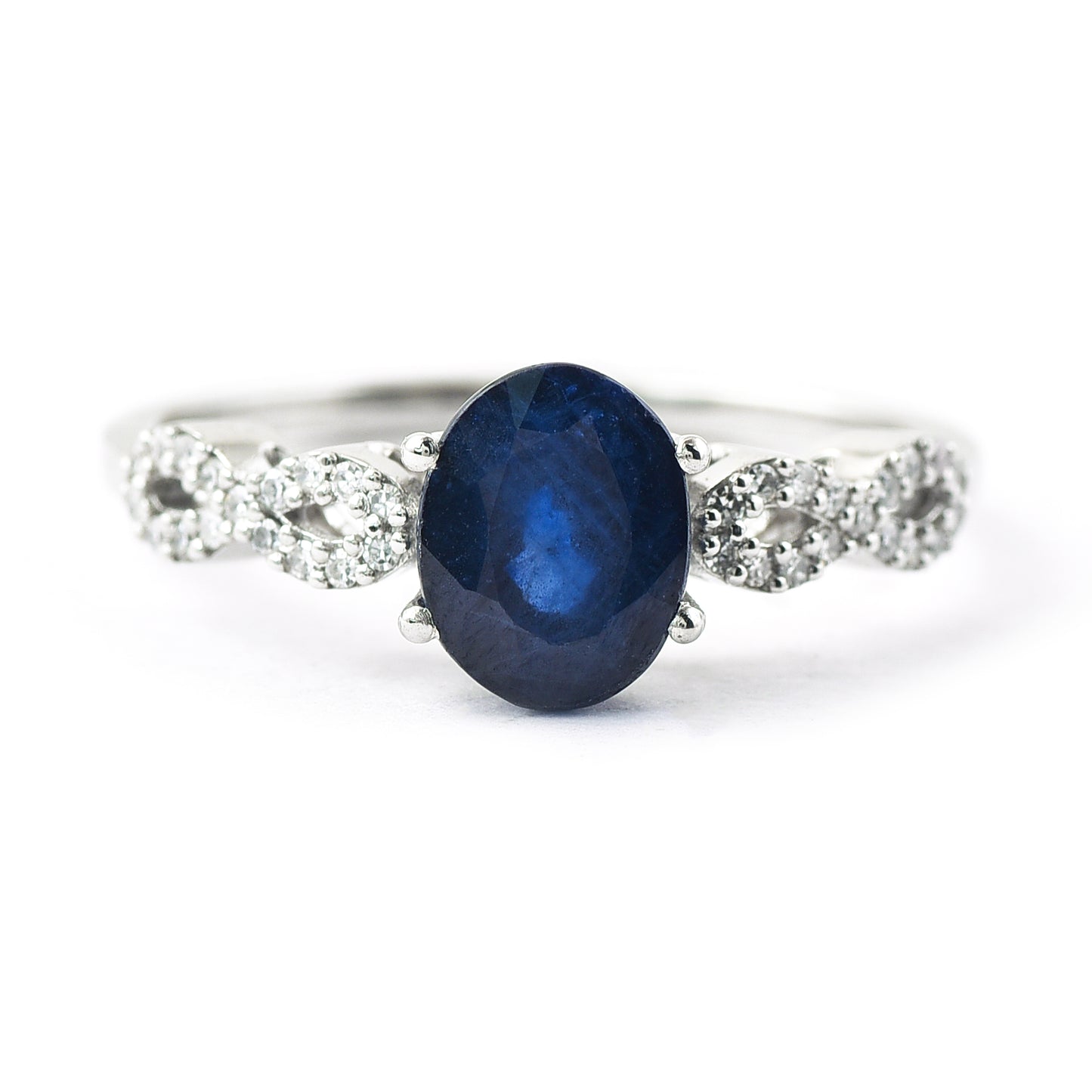 1.96 Ct Oval Mixed Cut Natural Sapphire 950 Platinum Ring