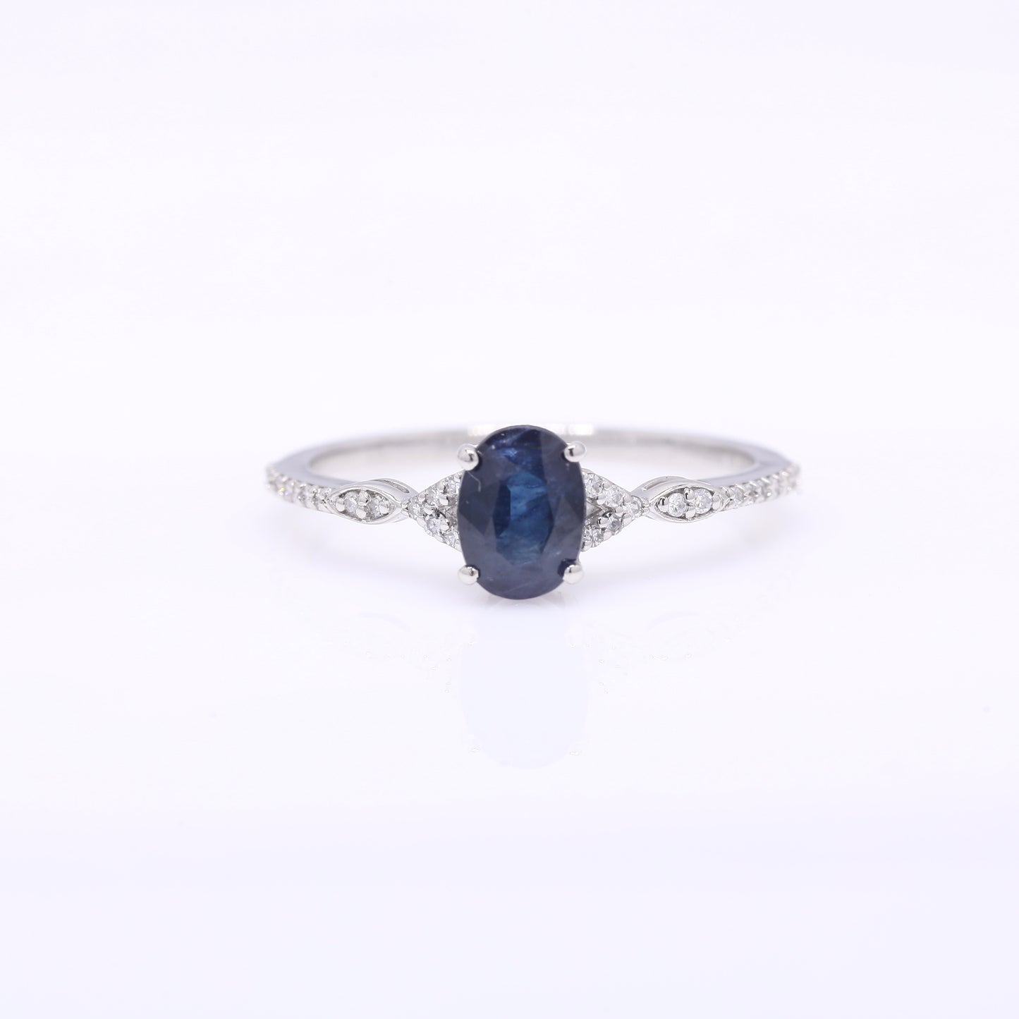 1.15 Ct Oval Mixed Cut Natural Sapphire 950 Platinum Ring