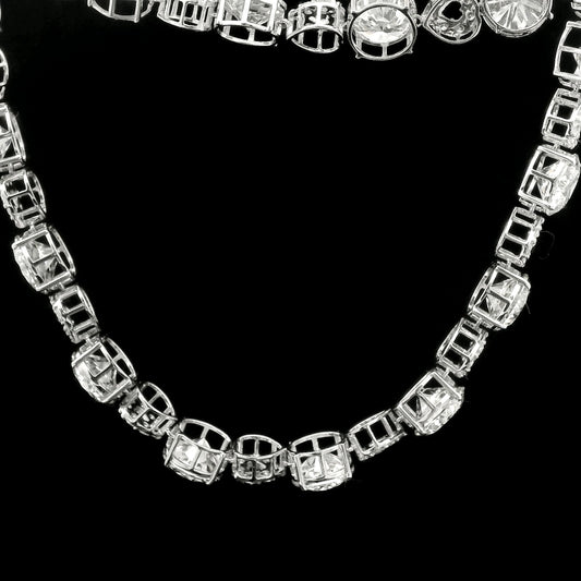 65.58 Ct Round Lab Grown Diamond 14K Gold Necklace