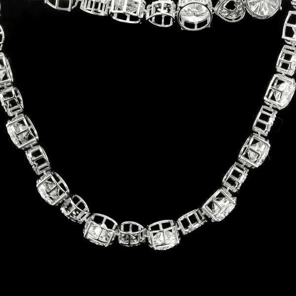 65.58 Ct Round Lab Grown Diamond 14K Gold Necklace