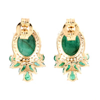 4.79 Ct Oval Emerald 14K Gold Earring