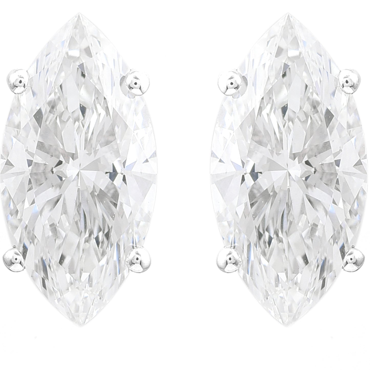 3.02 Carats Lab Grown Diamond 14K Gold Earrings