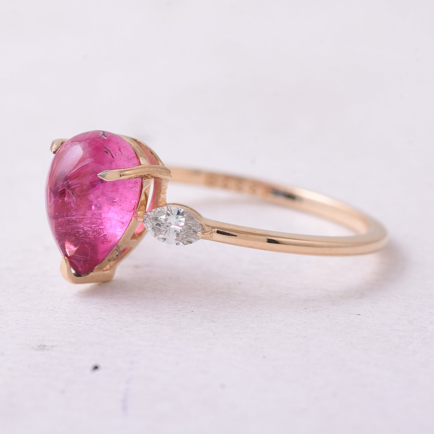 1.97 Ct Pear Tourmaline 14K Gold Ring