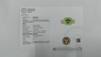 7.27 Ct Cushion Mixed Cut Natural Peridot 14K Gold Ring