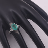 2.61 Ct Oval Mixed Cut Natural Emerald 950 Platinum Ring