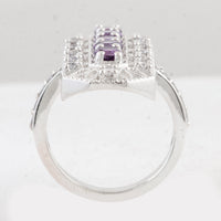 2.43 Ct Round Amethyst 925 Sterling Silver Ring
