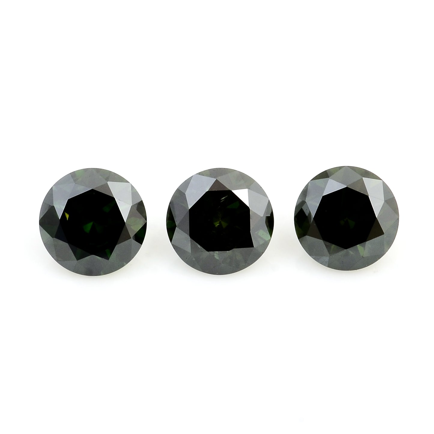 0.51 Green Diamond Round Loose Gemstone