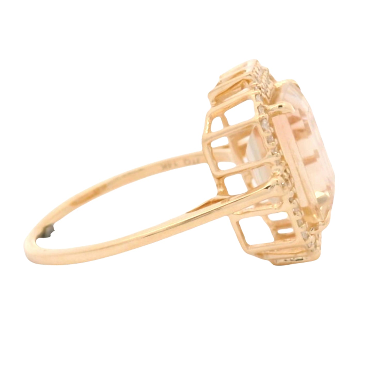 3.88 Ct Octagon Oregon Sunstone 14K Gold Ring