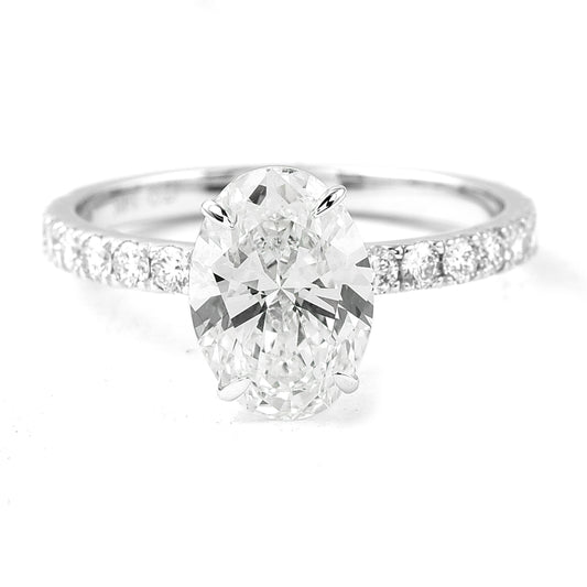2.52 Carats Lab Grown Diamond 14K Gold Ring