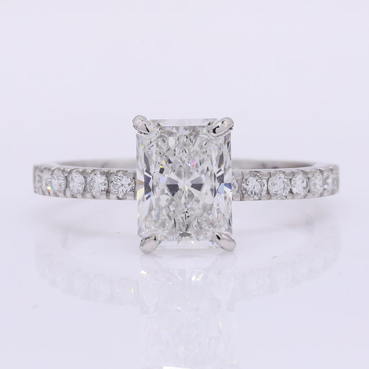 2.29 Carats Lab Grown Diamond 950 Platinum Ring
