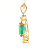 1.71 Ct Oval Emerald 14K Gold Pendant