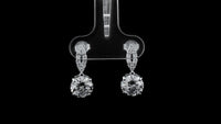 3.44 Carats Lab Grown Diamond 14K Gold Earrings