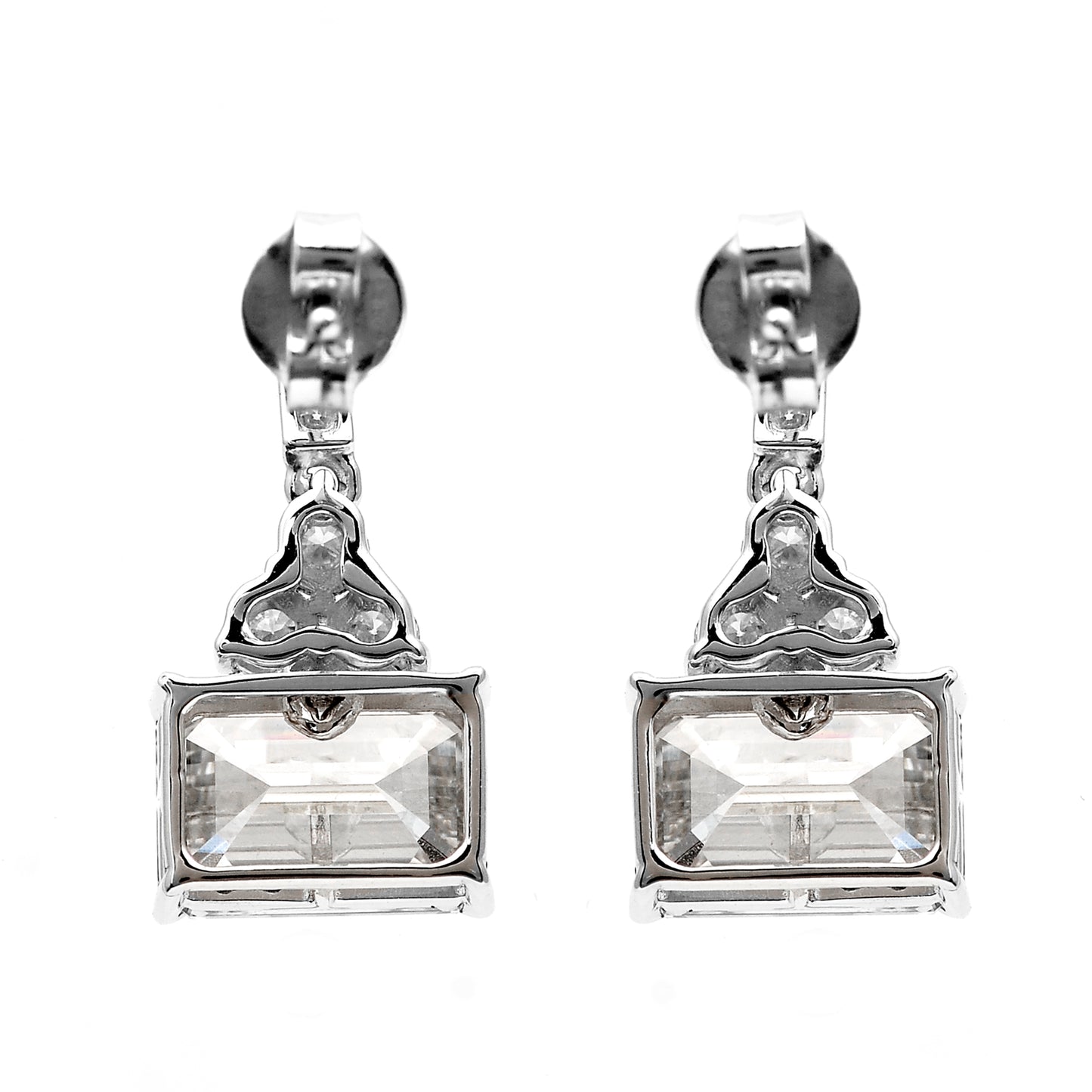4.75 Carats Lab Grown Diamond 14K Gold Earrings