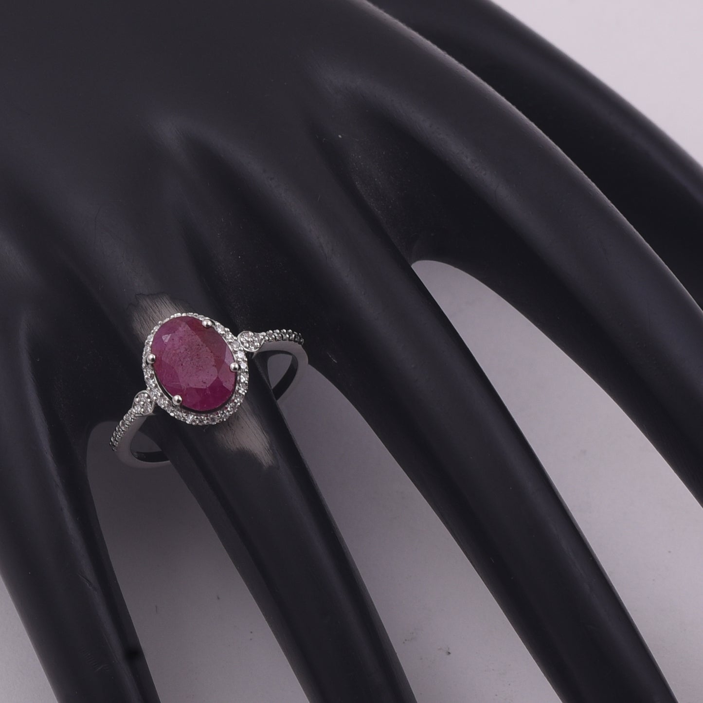 2.01 Ct Oval Mixed Cut Natural Ruby 950 Platinum Ring
