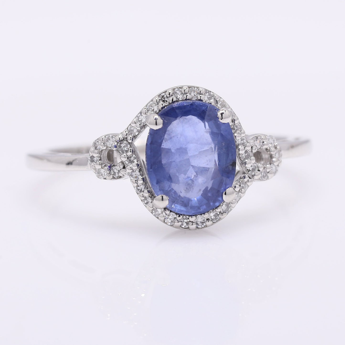 1.67 Ct Oval Mixed Cut Natural Sapphire 950 Platinum Ring