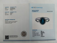 1.83 Ct Oval Mixed Cut Natural Sapphire 950 Platinum Ring
