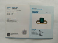 2.91 Ct Octagon Step Cut Natural Emerald 14K Gold Ring
