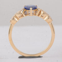 1.32 Ct Pear Sapphire 9K Gold Ring