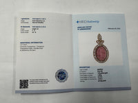 2.37 Ct Oval Cabochon Cut Natural Rubellite 14K Gold Pendant