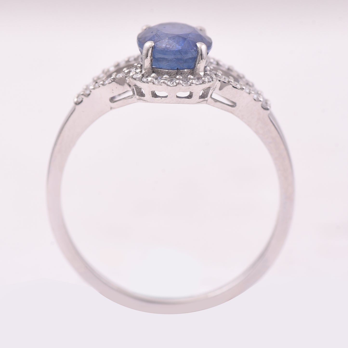 1.70 Ct Oval Mixed Cut Natural Sapphire 950 Platinum Ring