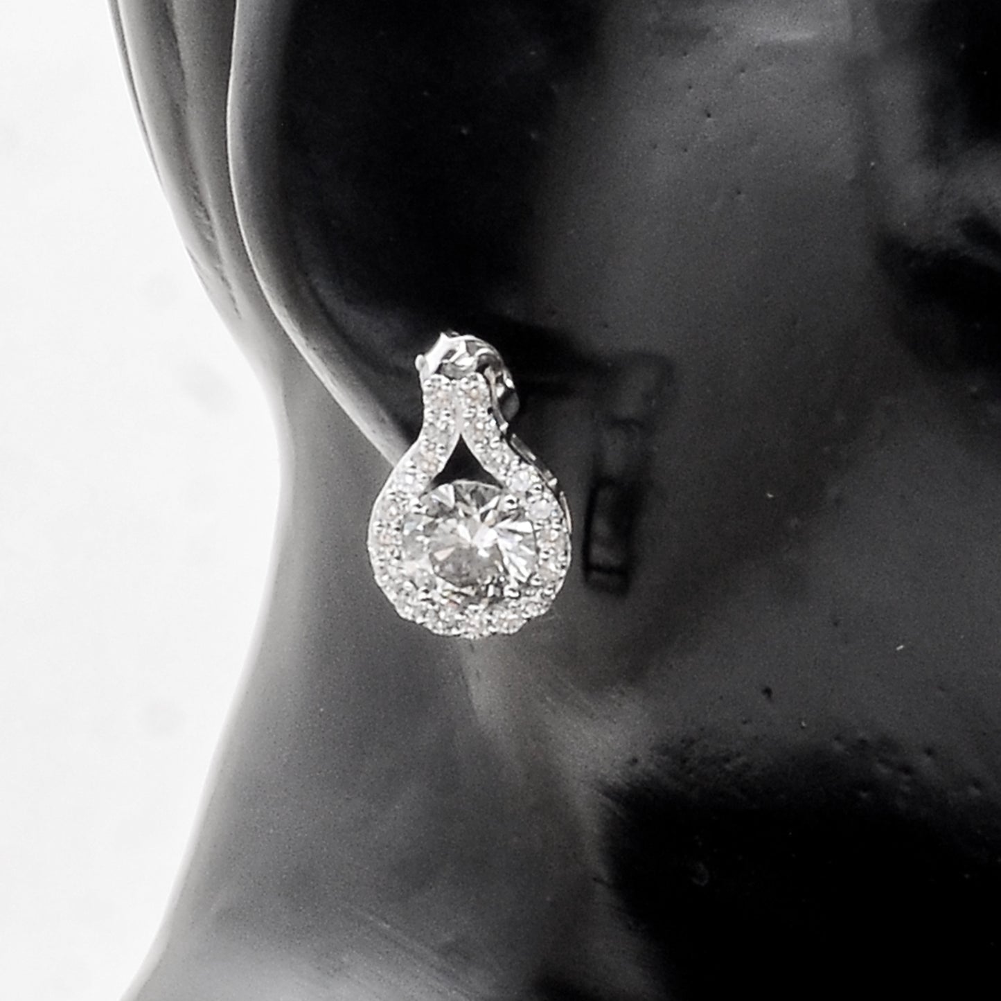 4.16 Carats Lab Grown Diamond 14K Gold Earrings