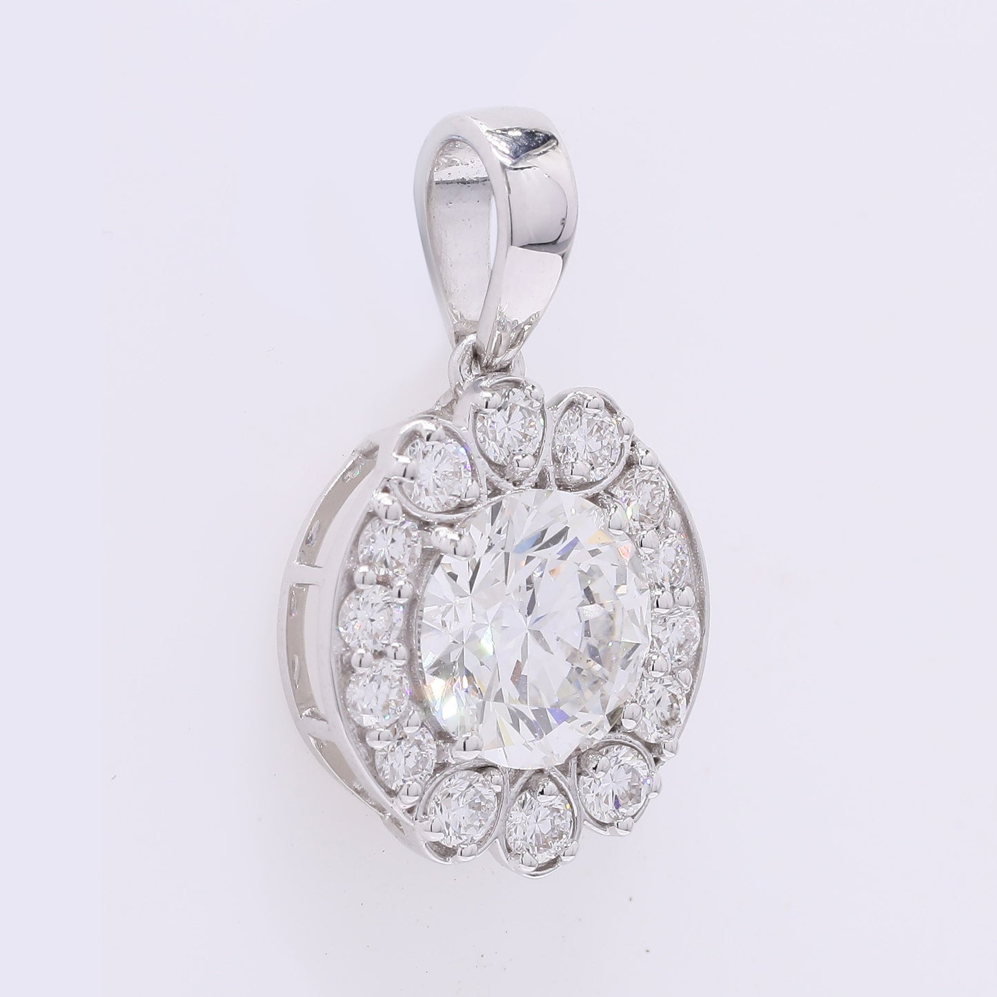 1.99 Carats Lab Grown Diamond 14K Gold Pendant