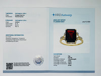 6.06 Ct Octagon Natural Garnet 14K Gold Ring