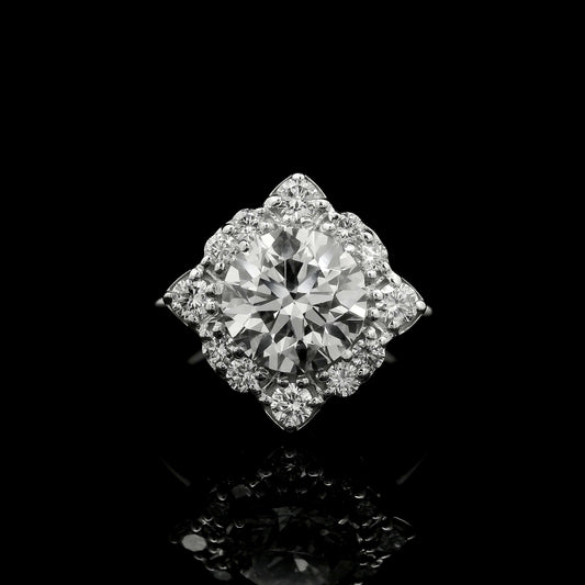 2.61 Carats Lab Grown Diamond 14K Gold Ring