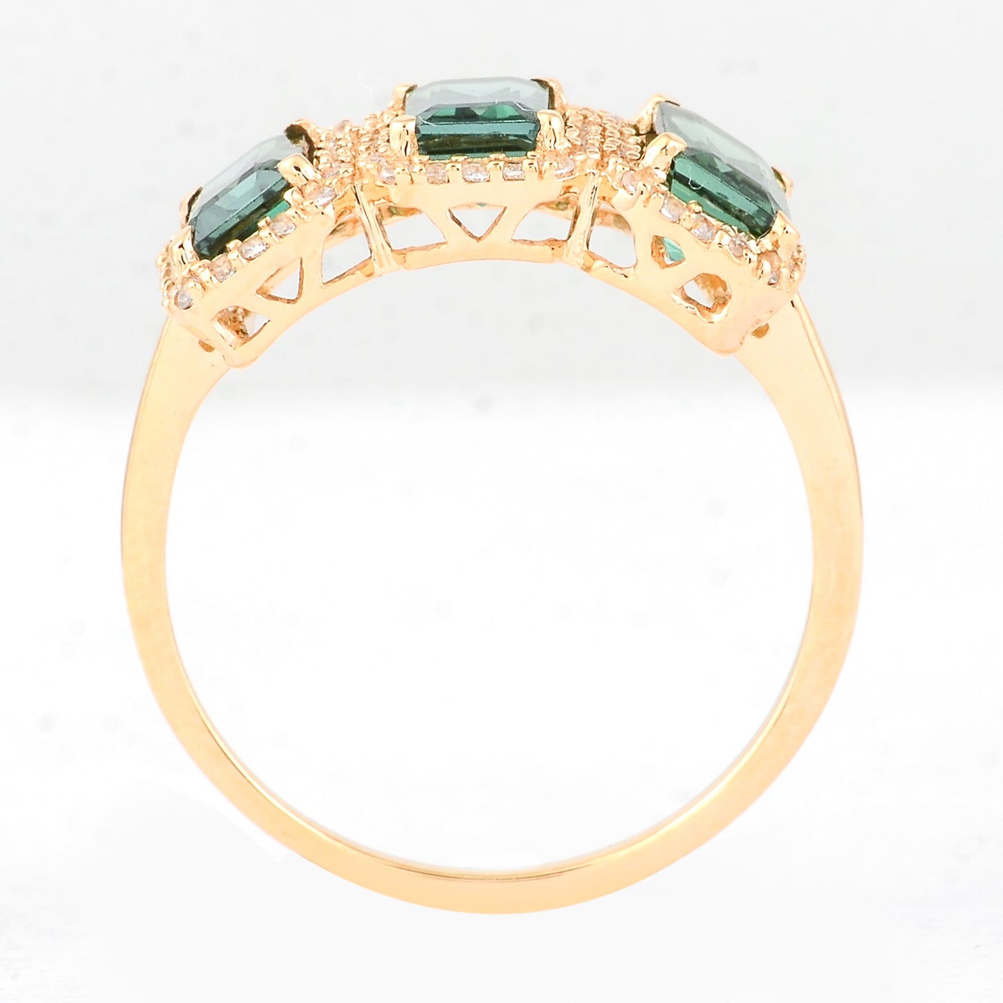 2.10 Ct Octagon Tourmaline 14K Gold Ring