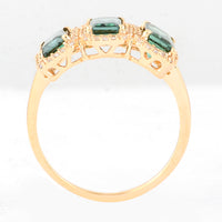 2.10 Ct Octagon Tourmaline 14K Gold Ring