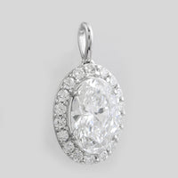 2.44 Carats Lab Grown Diamond 14K Gold Pendant