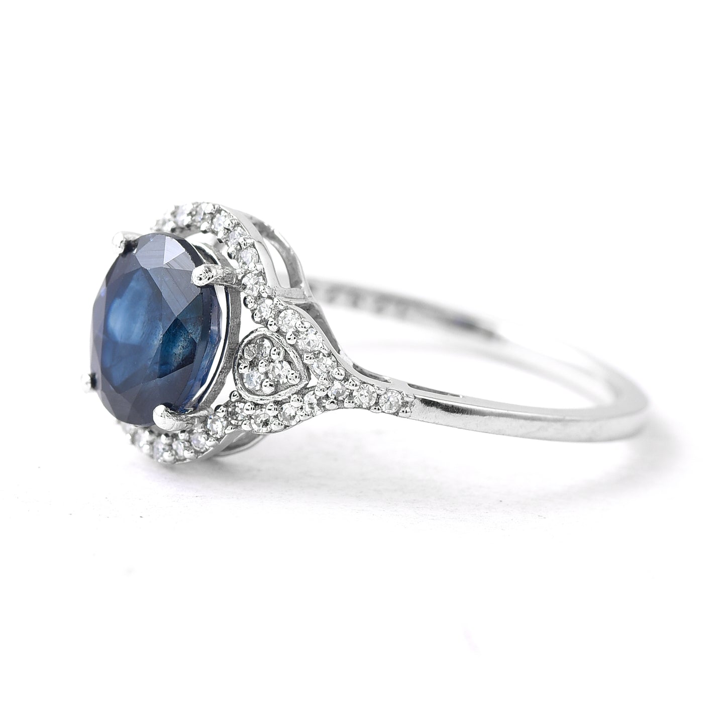 1.79 Ct Oval Sapphire 950 Platinum Ring