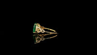 2.18 Ct Oval Natural Emerald 14K Gold Ring