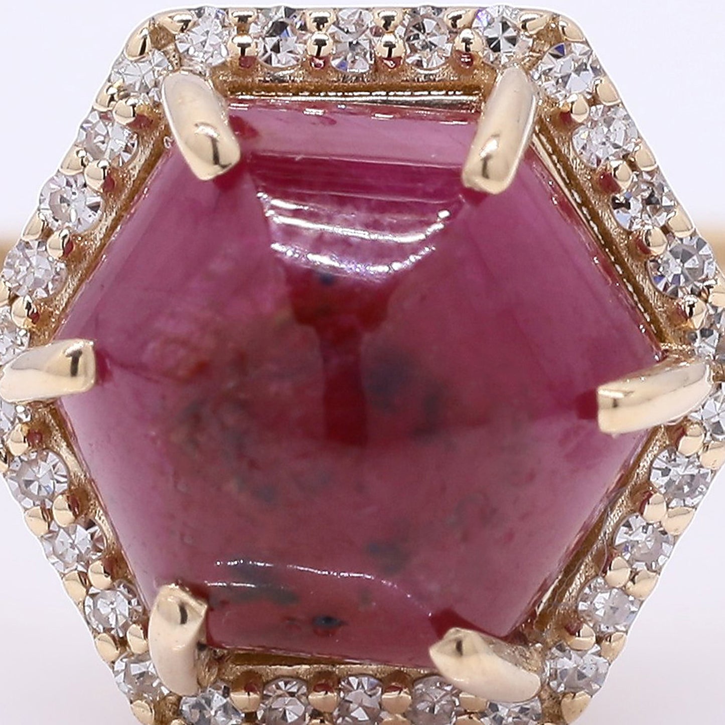 4.05 Ct Sugarloaf Natural Ruby 14K Gold Ring